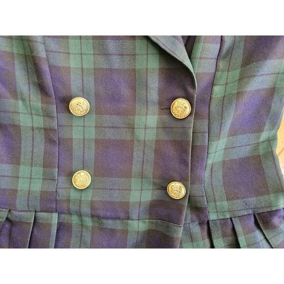 Alexia Ardmor Jacki Plaid Dress Emerald Green NWT Size 4 Academia 3/4 Sleeves - Picture 7 of 12